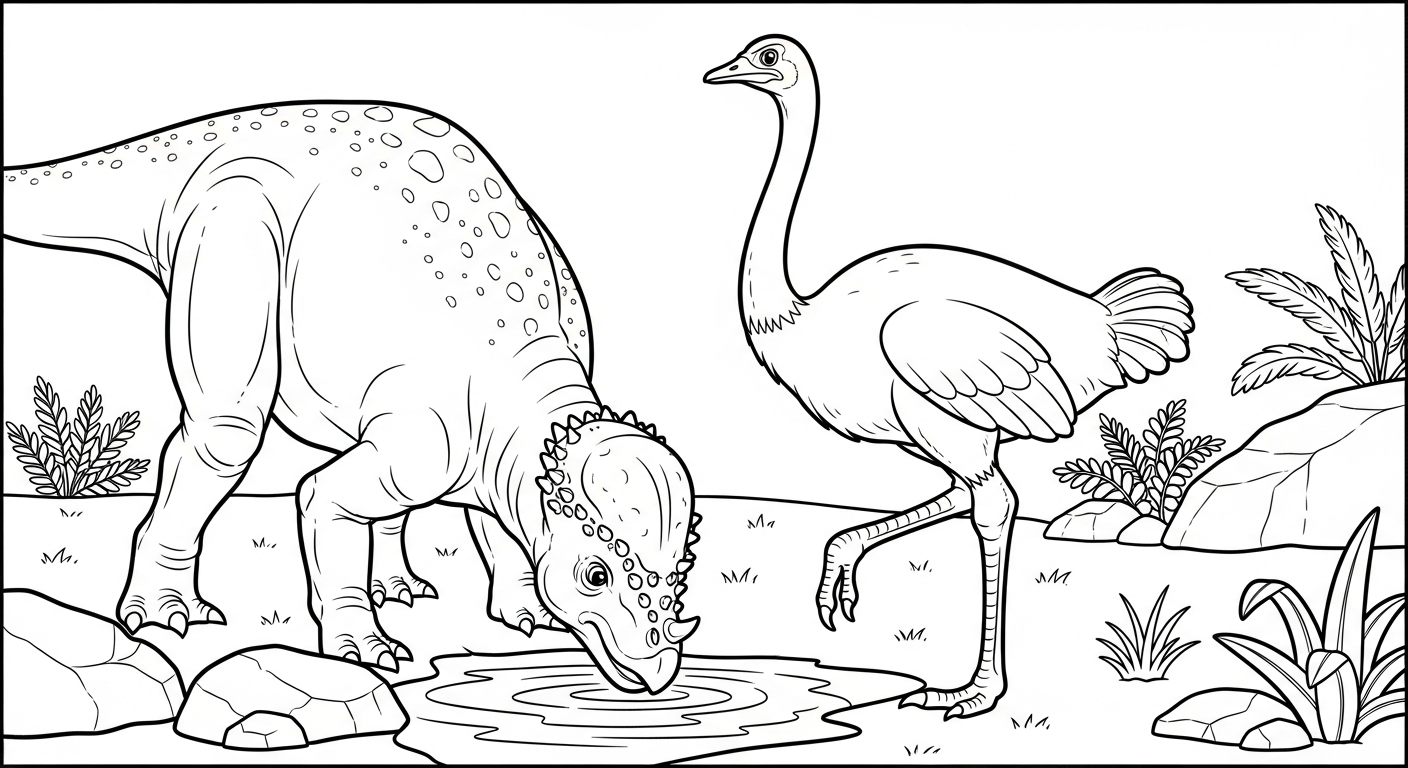 coloriage Pachycephalosaurus à imprimer gratuitement pdf