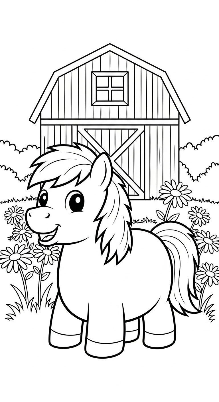 coloriage Poney updated a imprimer gratuitement