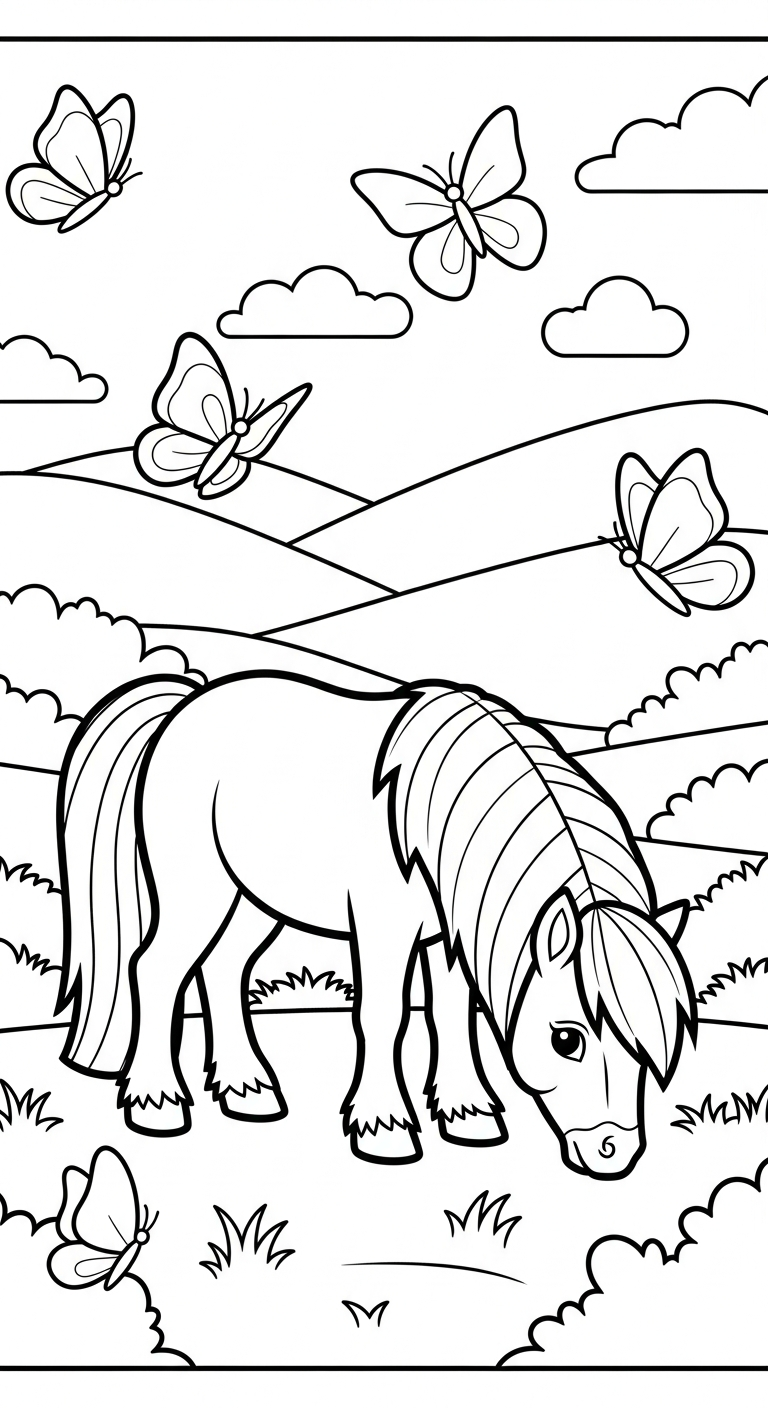 imprimer coloriage Poney updated 1