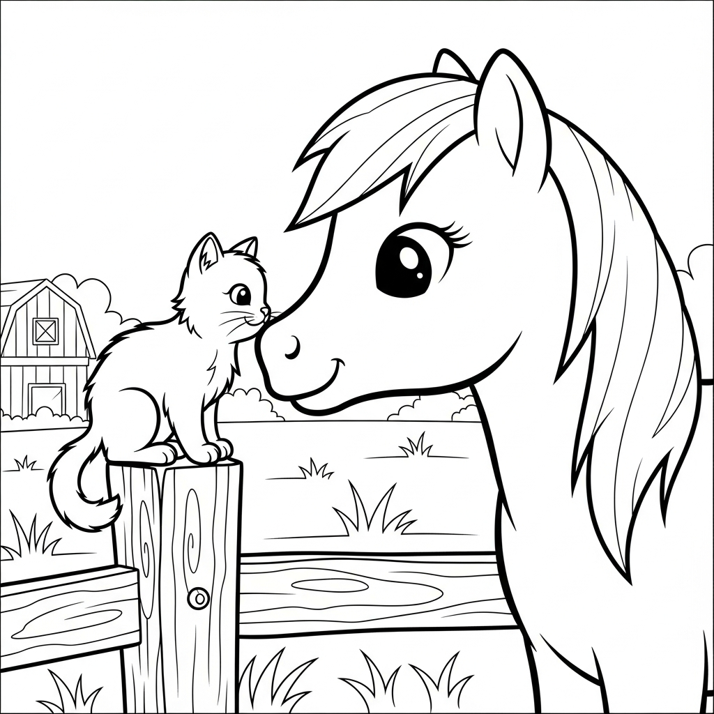coloriage Poney updated pour enfant à imprimer