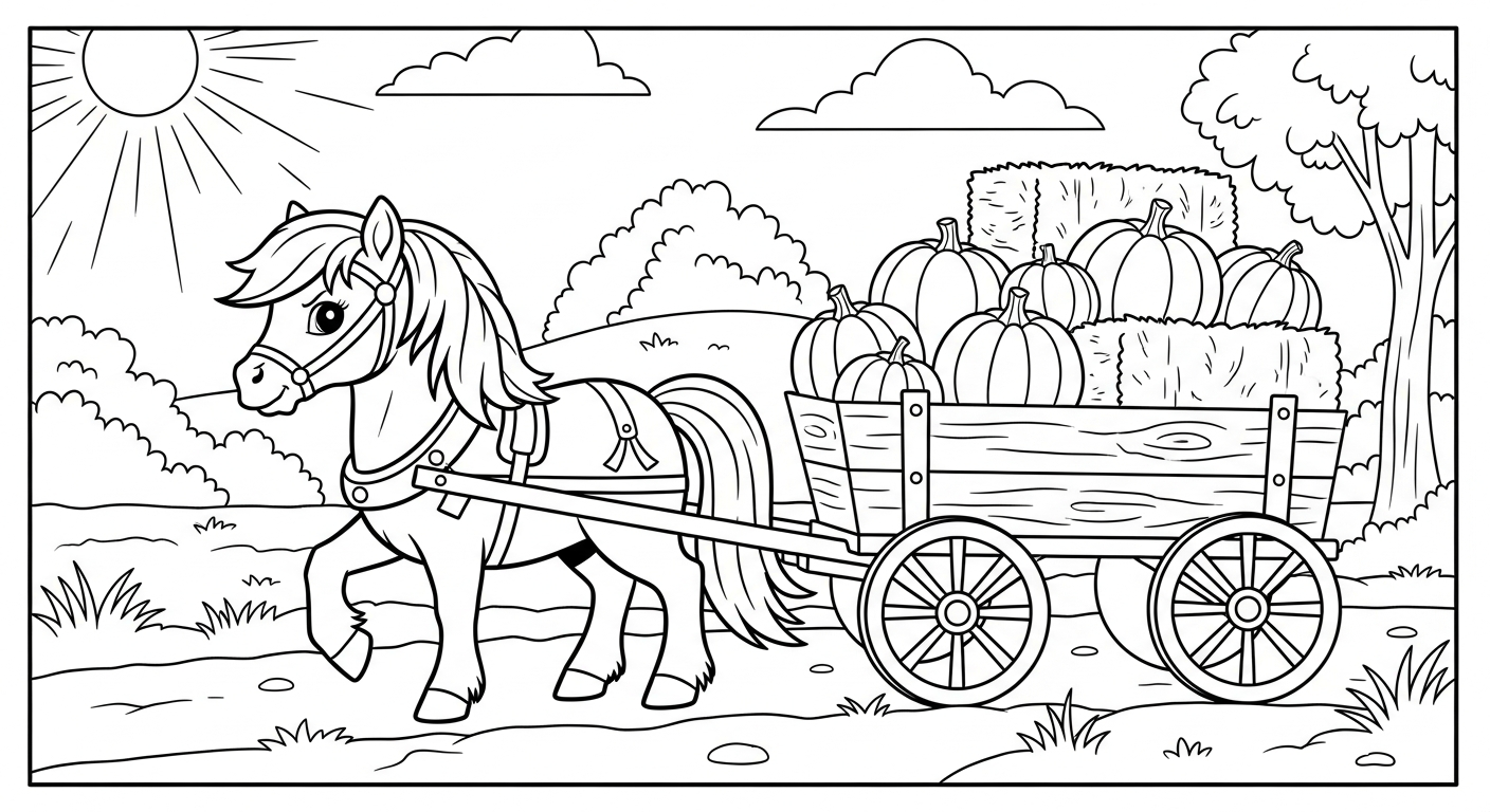 coloriage Poney updated et découpage à imprimer
