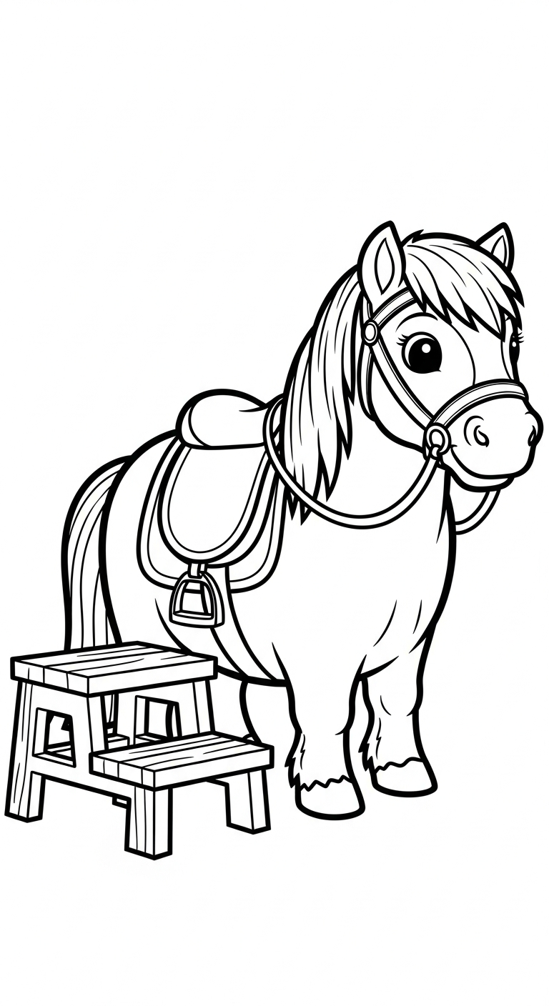 coloriage Poney updated pour enfants à imprimer