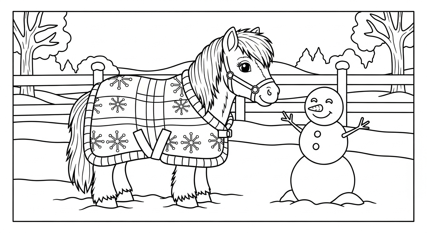 coloriage Poney updated à imprimer pour enfants