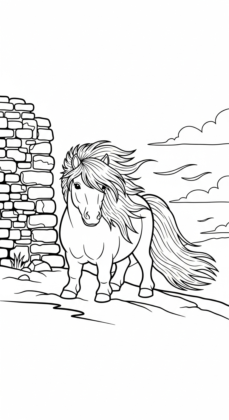 coloriage Poney updated pour enfant de 4 ans