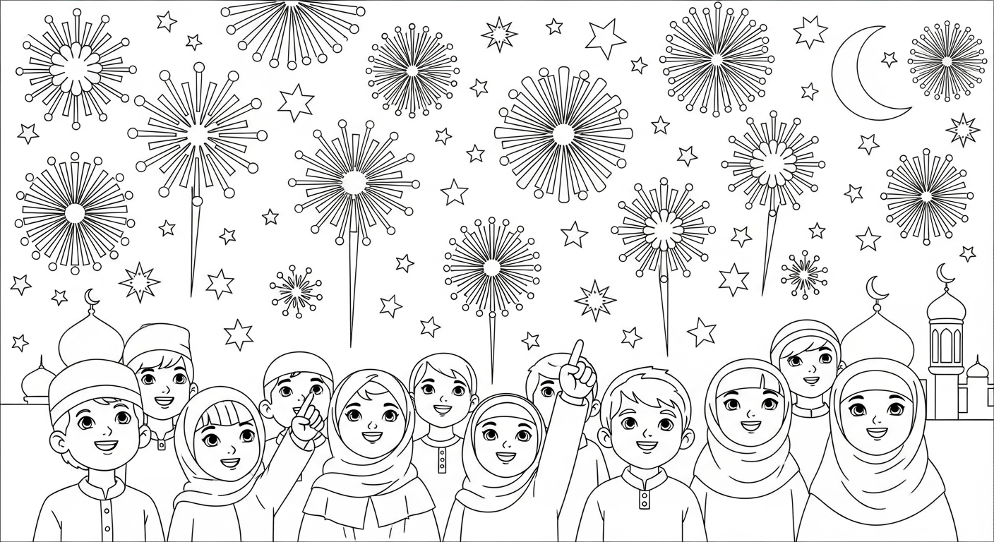 coloriage Ramadan updated à imprimer pour enfant de 8 ans