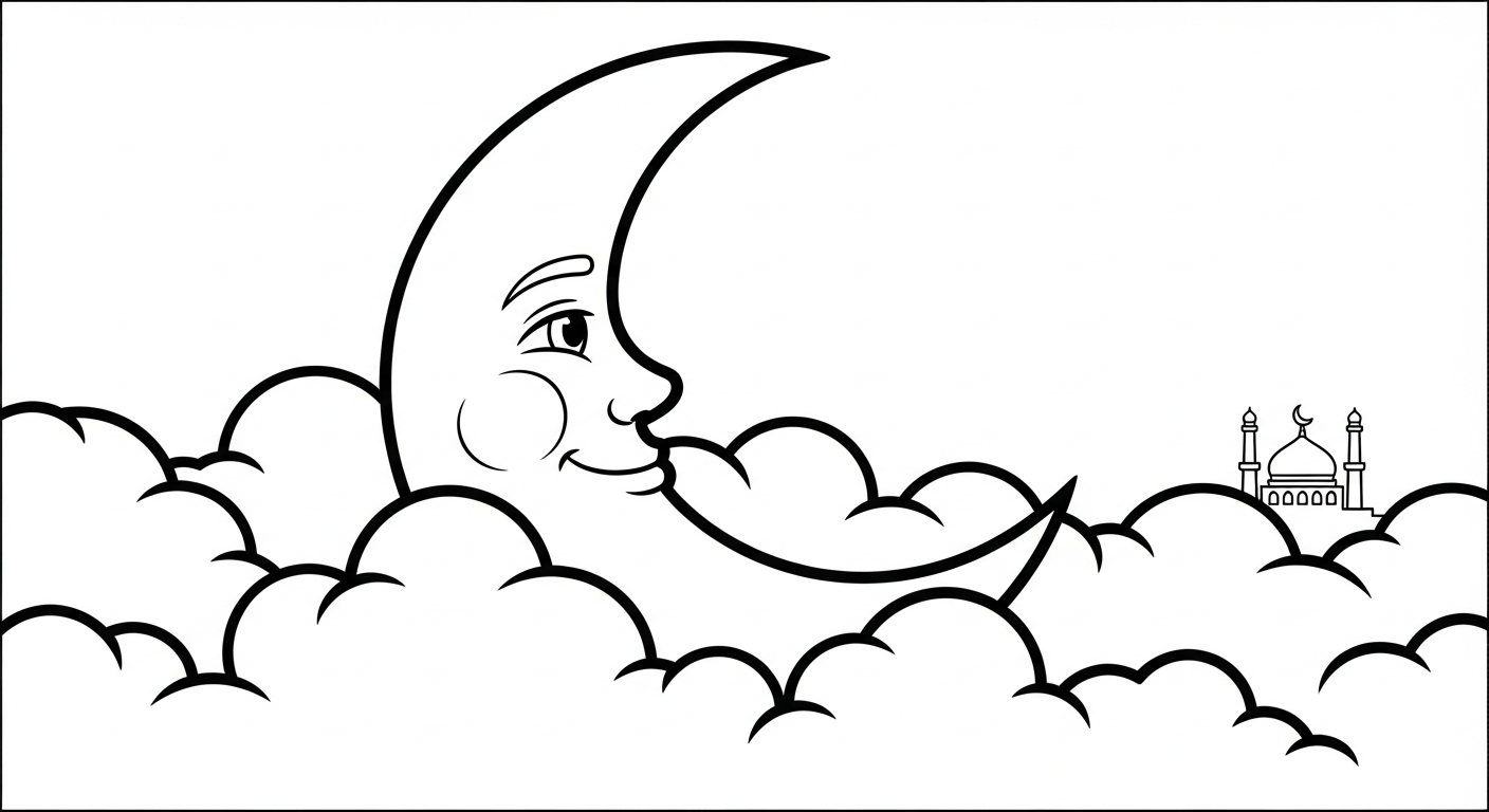 image de coloriage Ramadan updated pour enfant 2