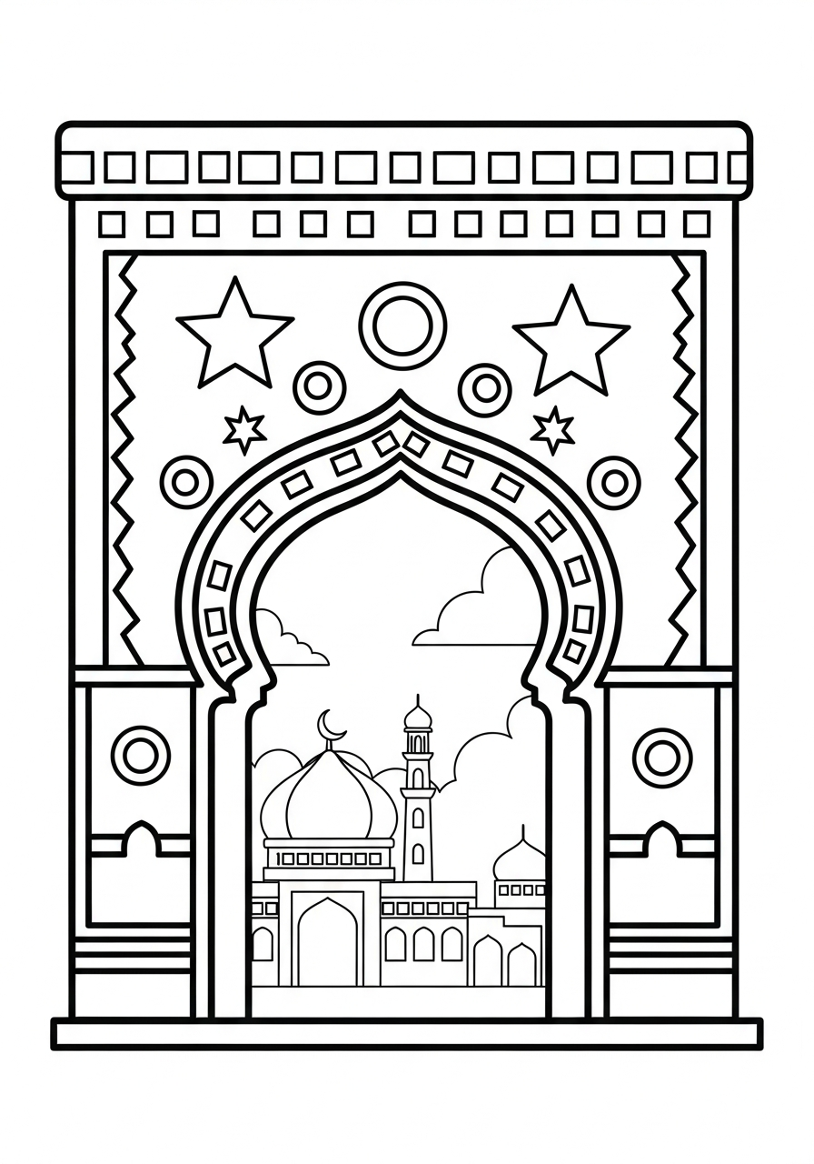 coloriage Ramadan updated et decoupage a imprimer gratuit