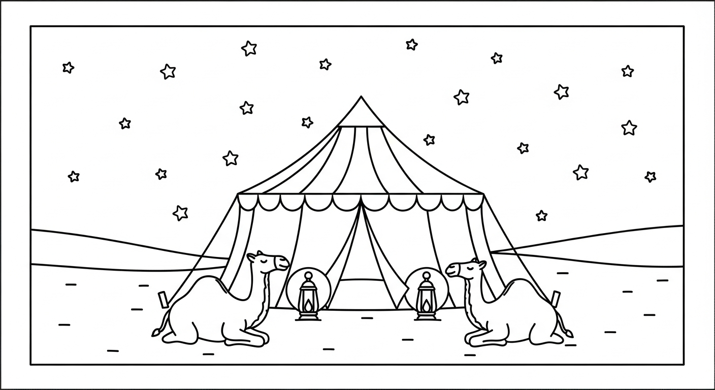 coloriage Ramadan updated à imprimer pour enfant de 3 ans