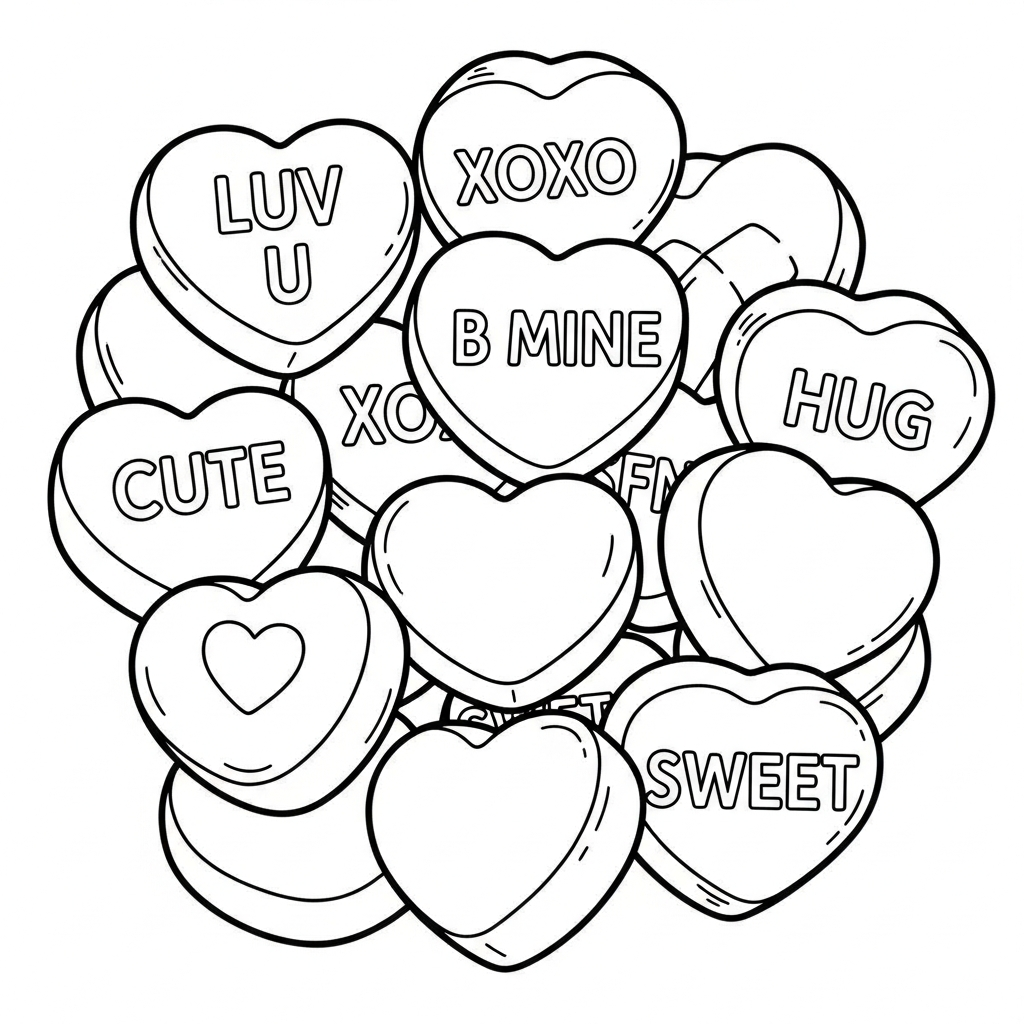 coloriage Saint Valentin updated pour enfants à télécharger