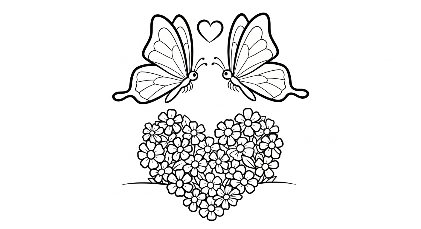 coloriage Saint Valentin updated pour enfant de 3 ans 1