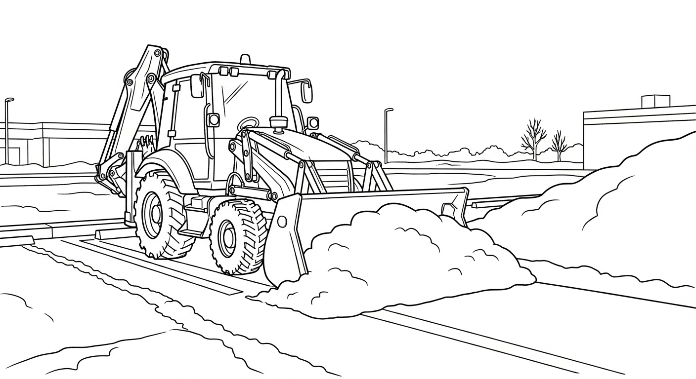 coloriage Tractopelle updated pour enfant