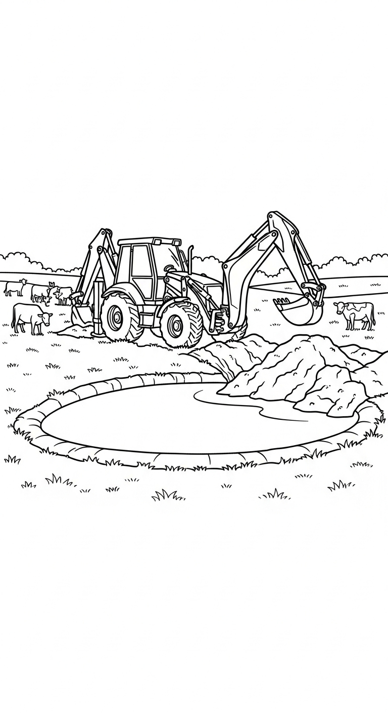 coloriage Tractopelle updated pour enfant a imprimer gratuit 1