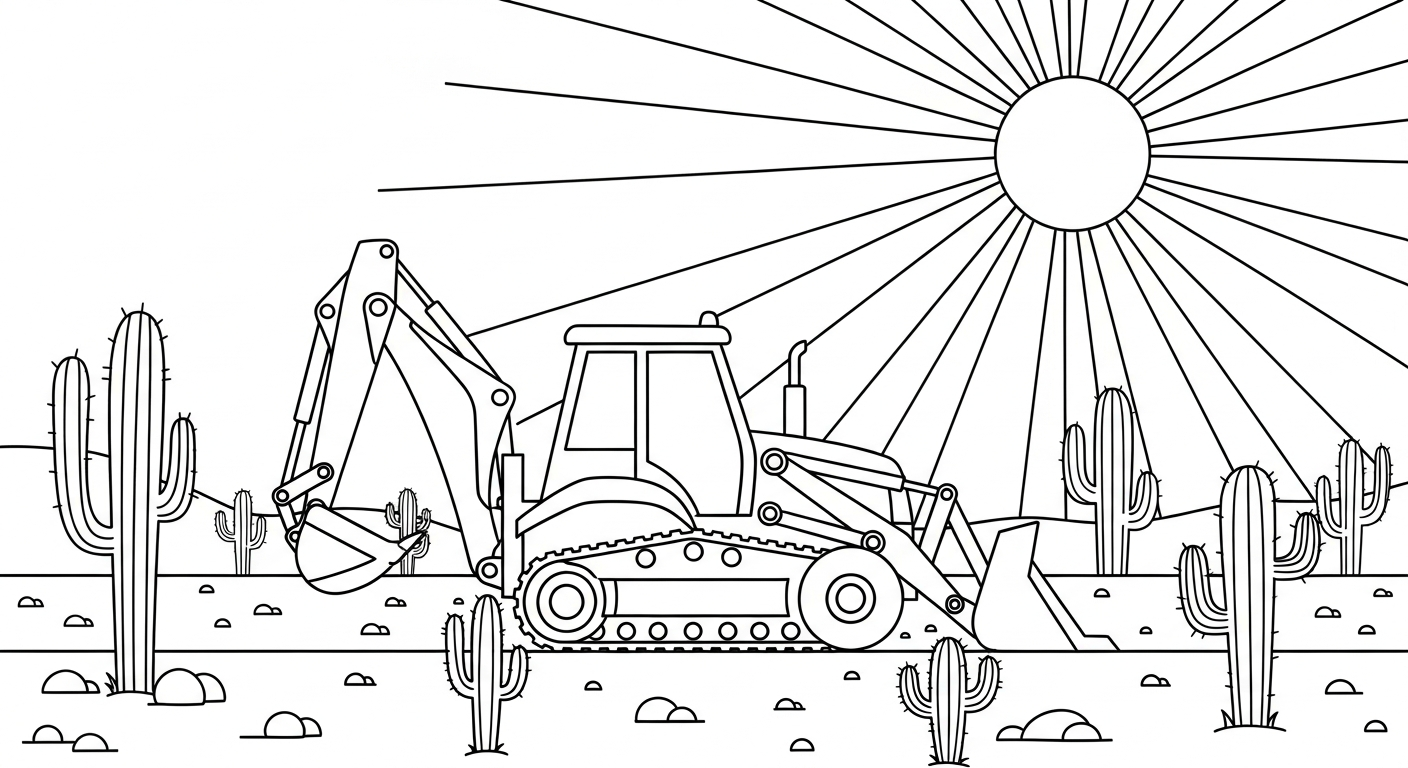 coloriage Tractopelle updated à imprimer pour enfant de 2 ans