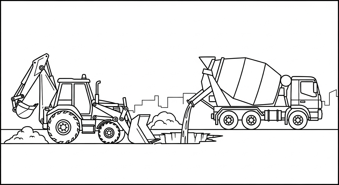 coloriage Tractopelle updated gratuit pour enfants