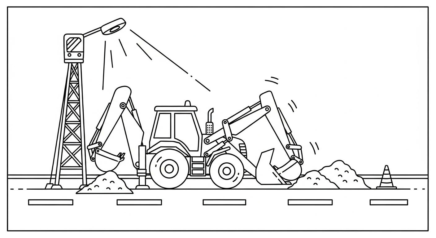 coloriage Tractopelle updated pour enfant a imprimer gratuit