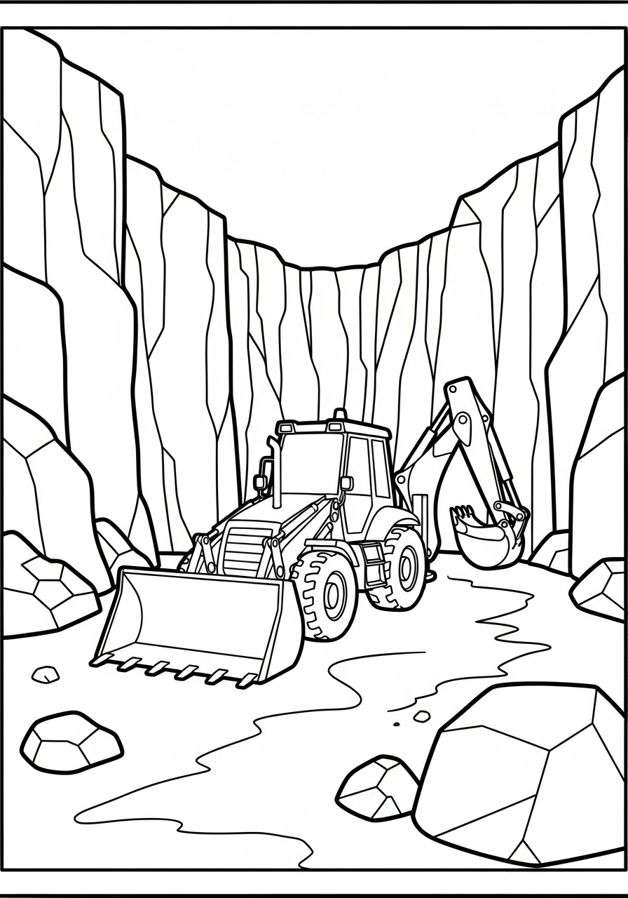 coloriage Tractopelle updated à imprimer pour enfant de 3 ans