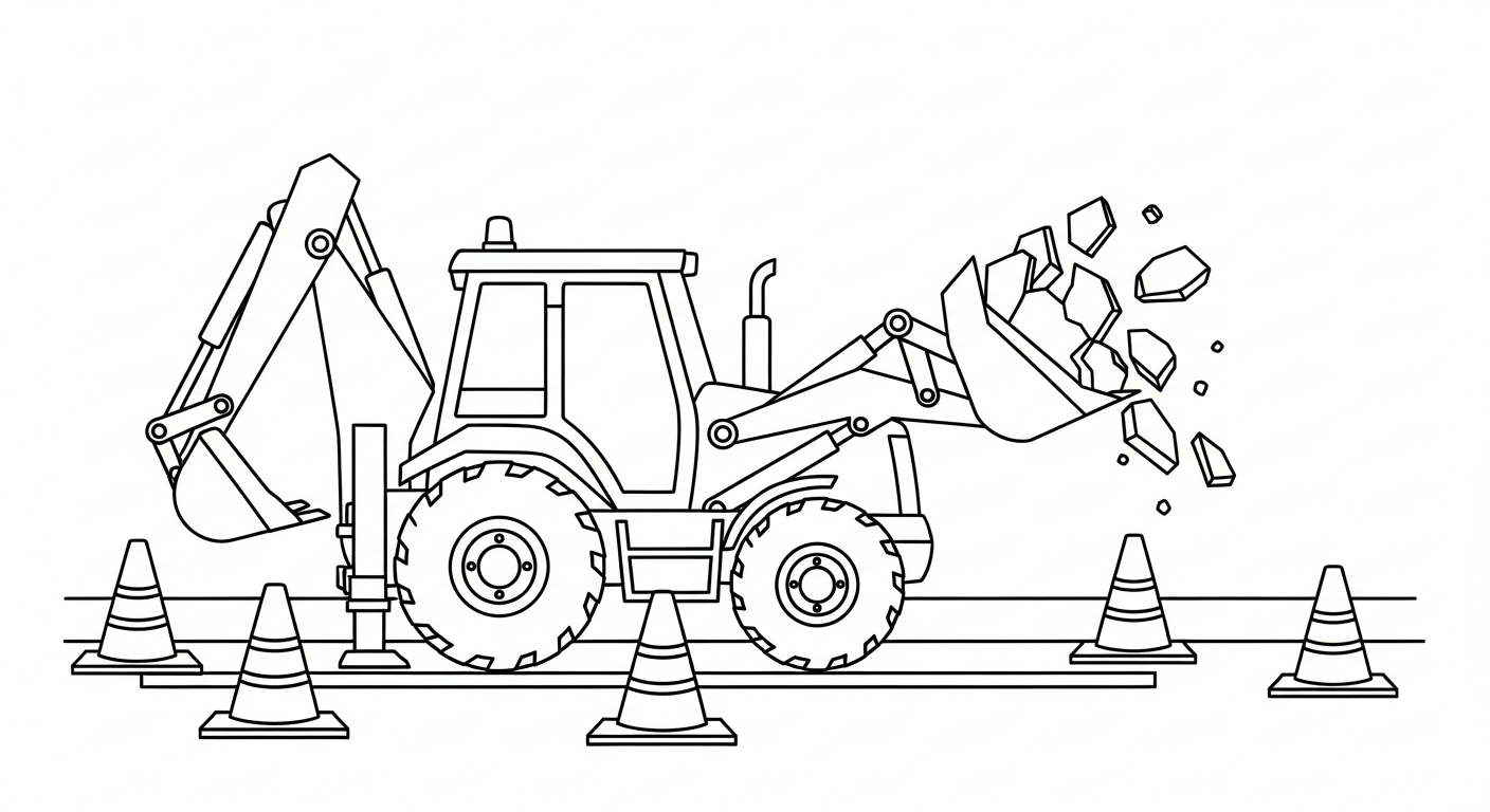 coloriage Tractopelle updated gratuit a imprimer