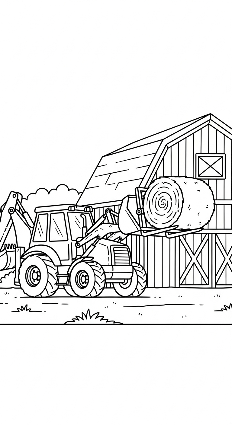 coloriage Tractopelle updated à imprimer pdf gratuit 2