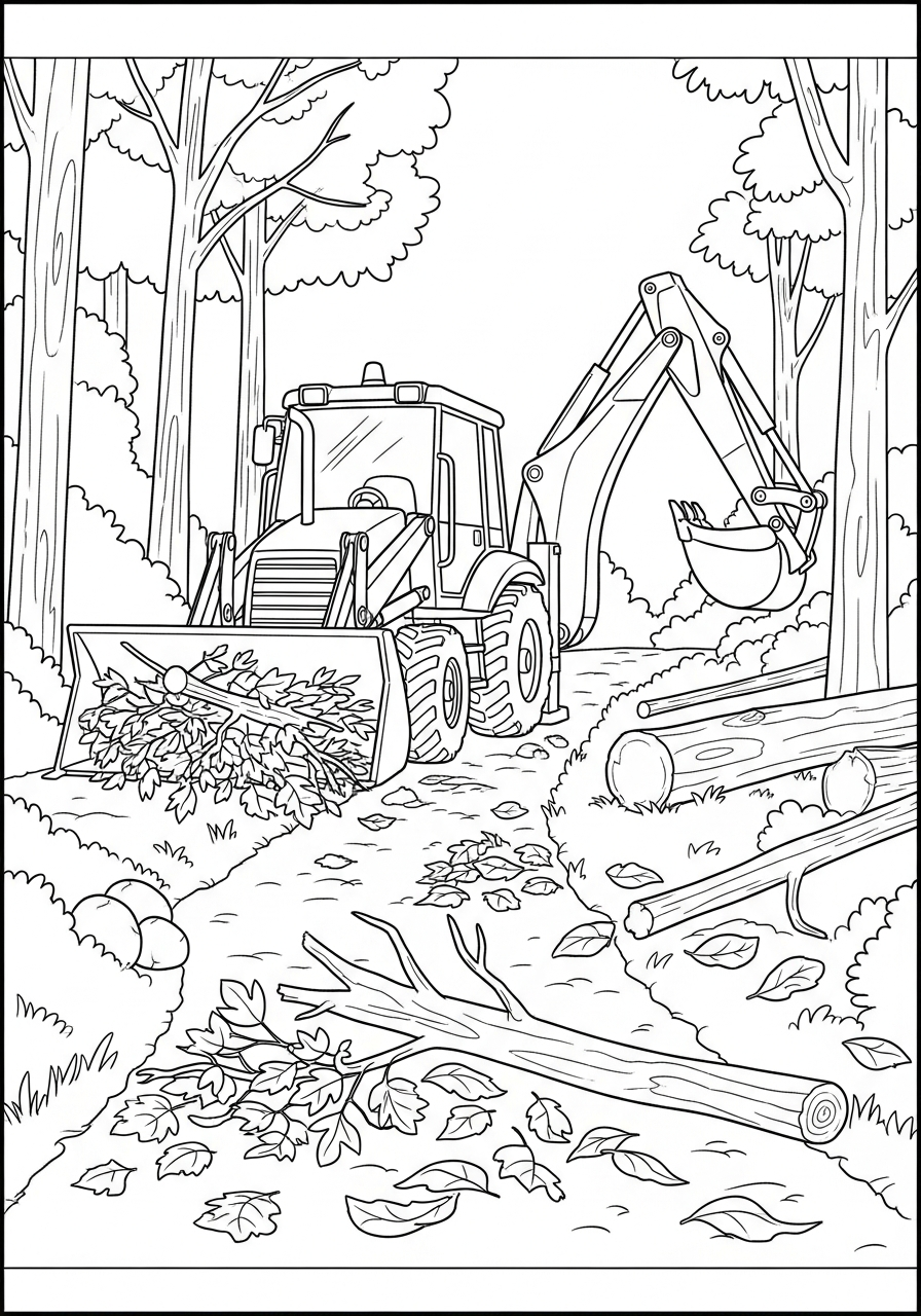 coloriage Tractopelle updated gratuit