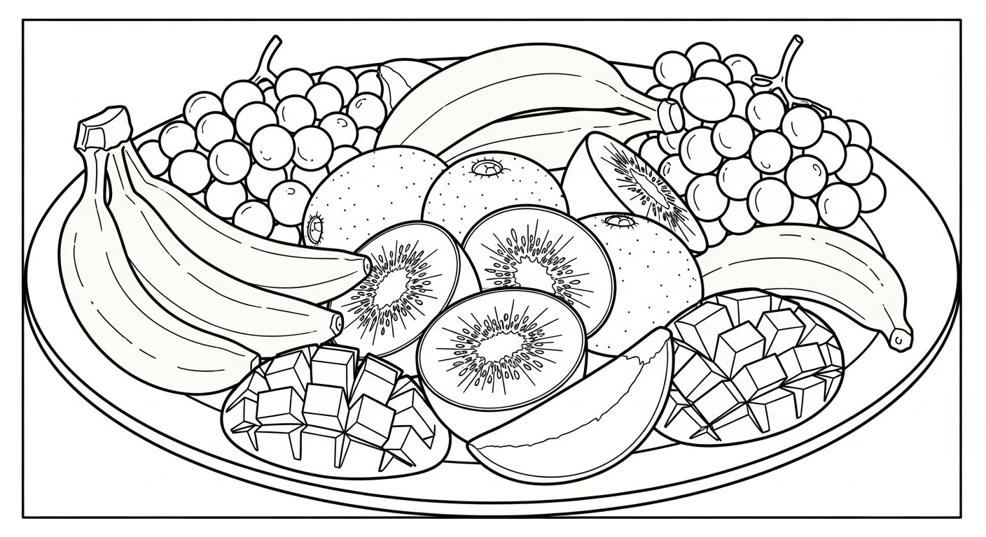 coloriage kiwi à imprimer kawaii