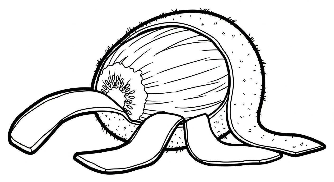 coloriage kiwi à imprimer gratuitement