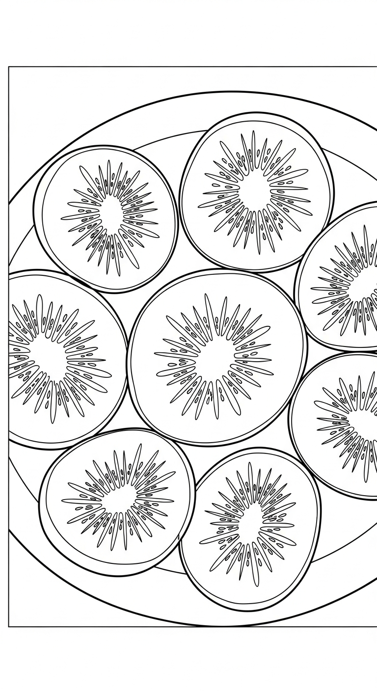 image de coloriage kiwi pour enfant