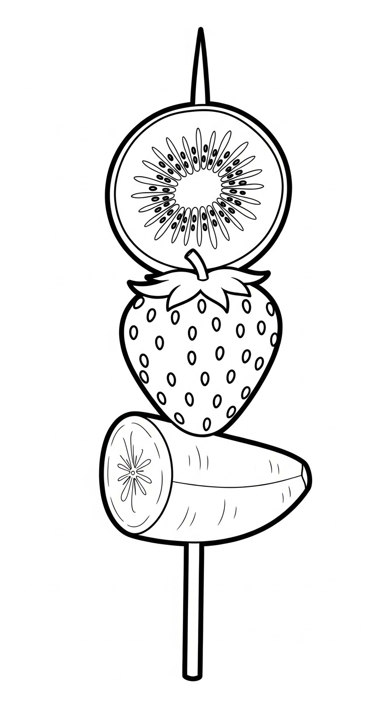 coloriage kiwi gratuit à imprimer 1