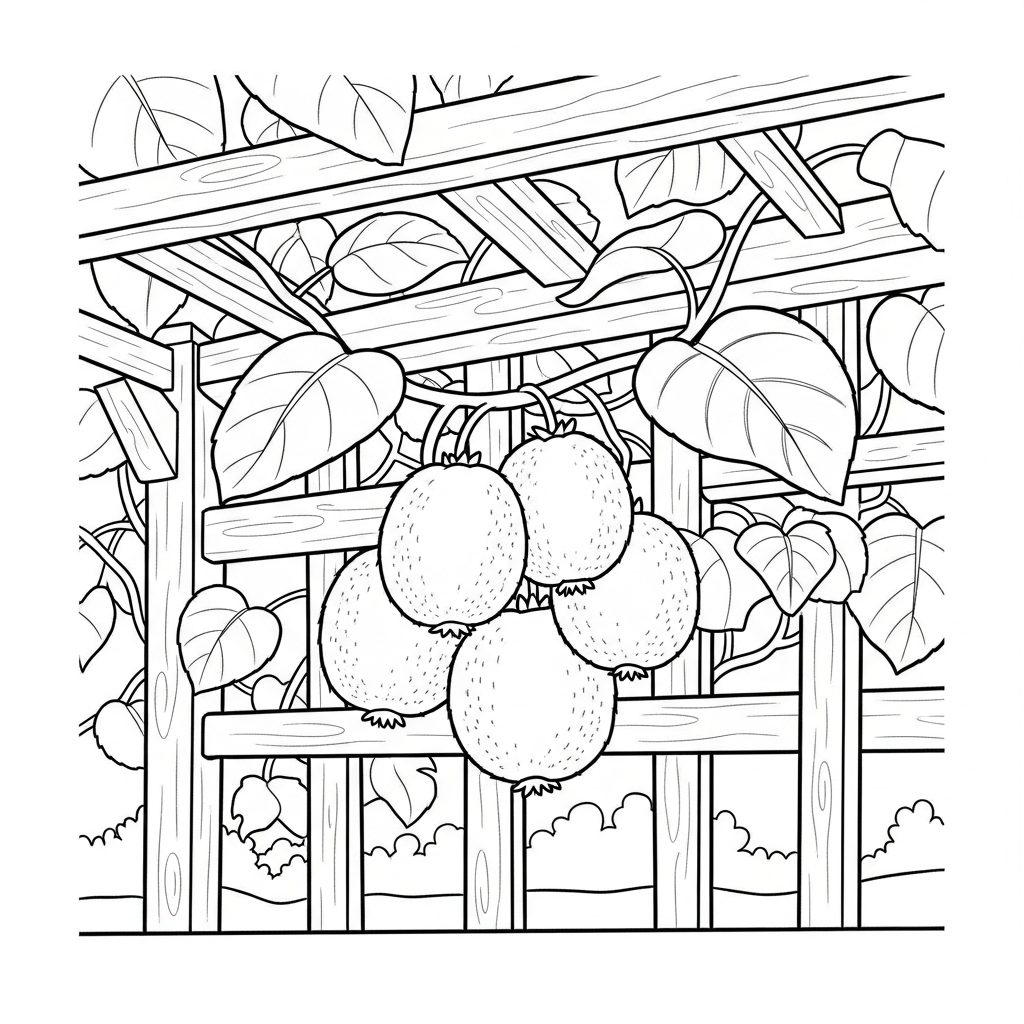 image pour coloriage kiwi enfant