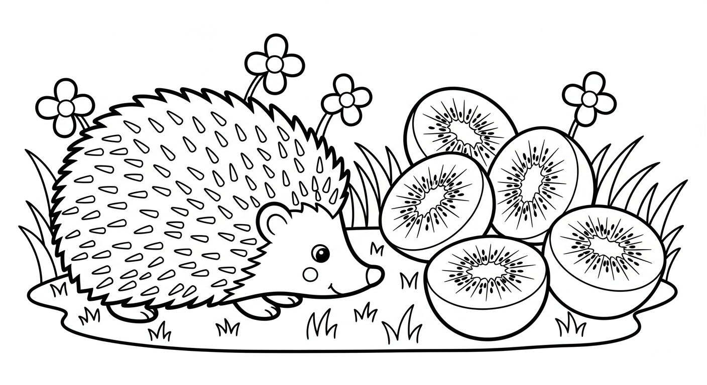 coloriage kiwi et dessin a imprimer 1