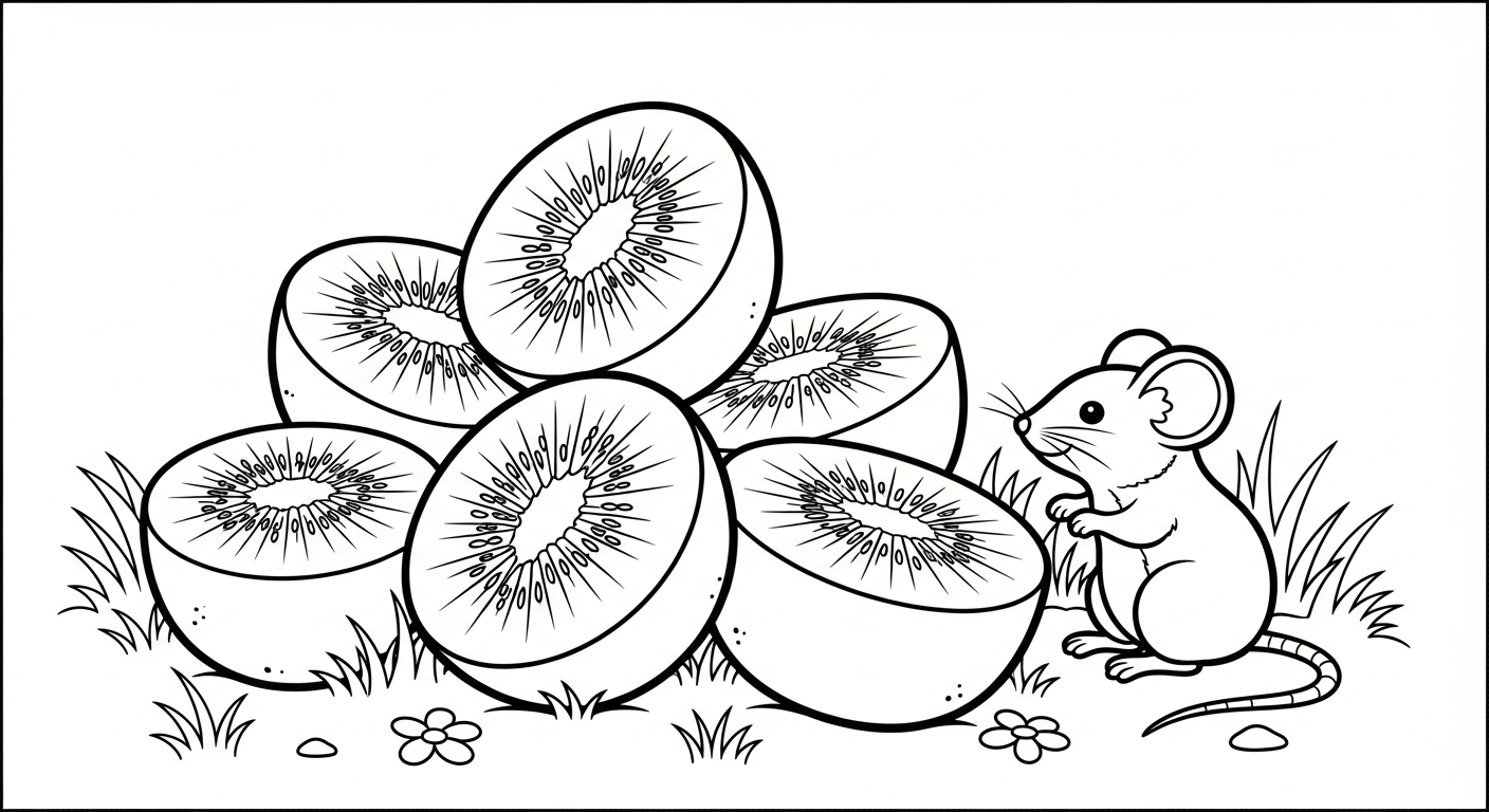 coloriage kiwi pour enfant de 5 ans