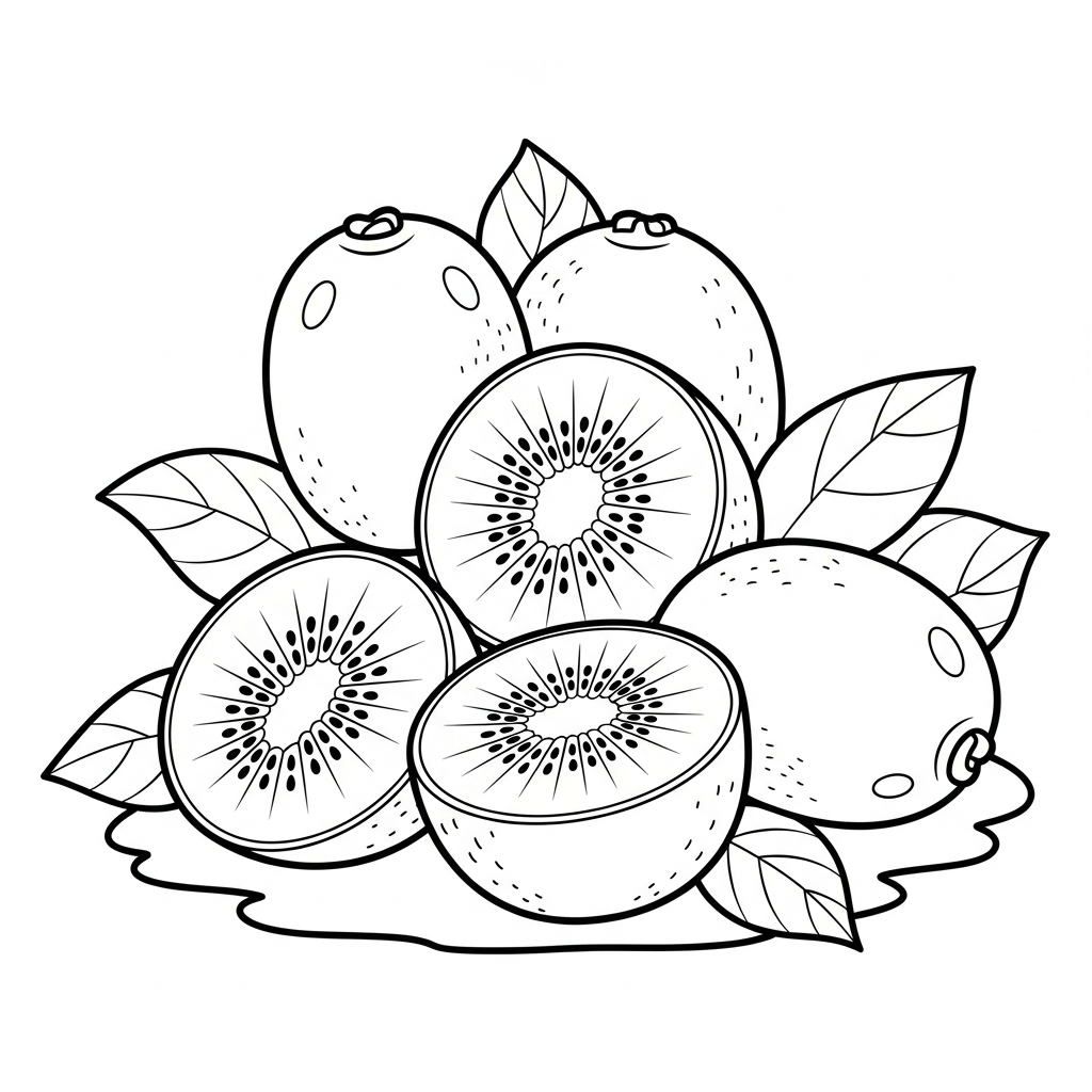 coloriage kiwi gratuit a imprimer