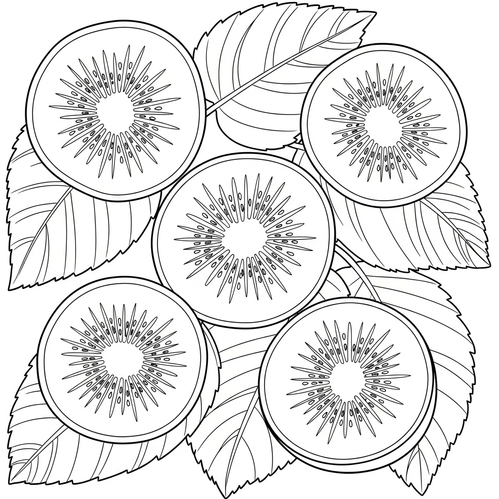 coloriage kiwi pour enfant de 5 ans 1