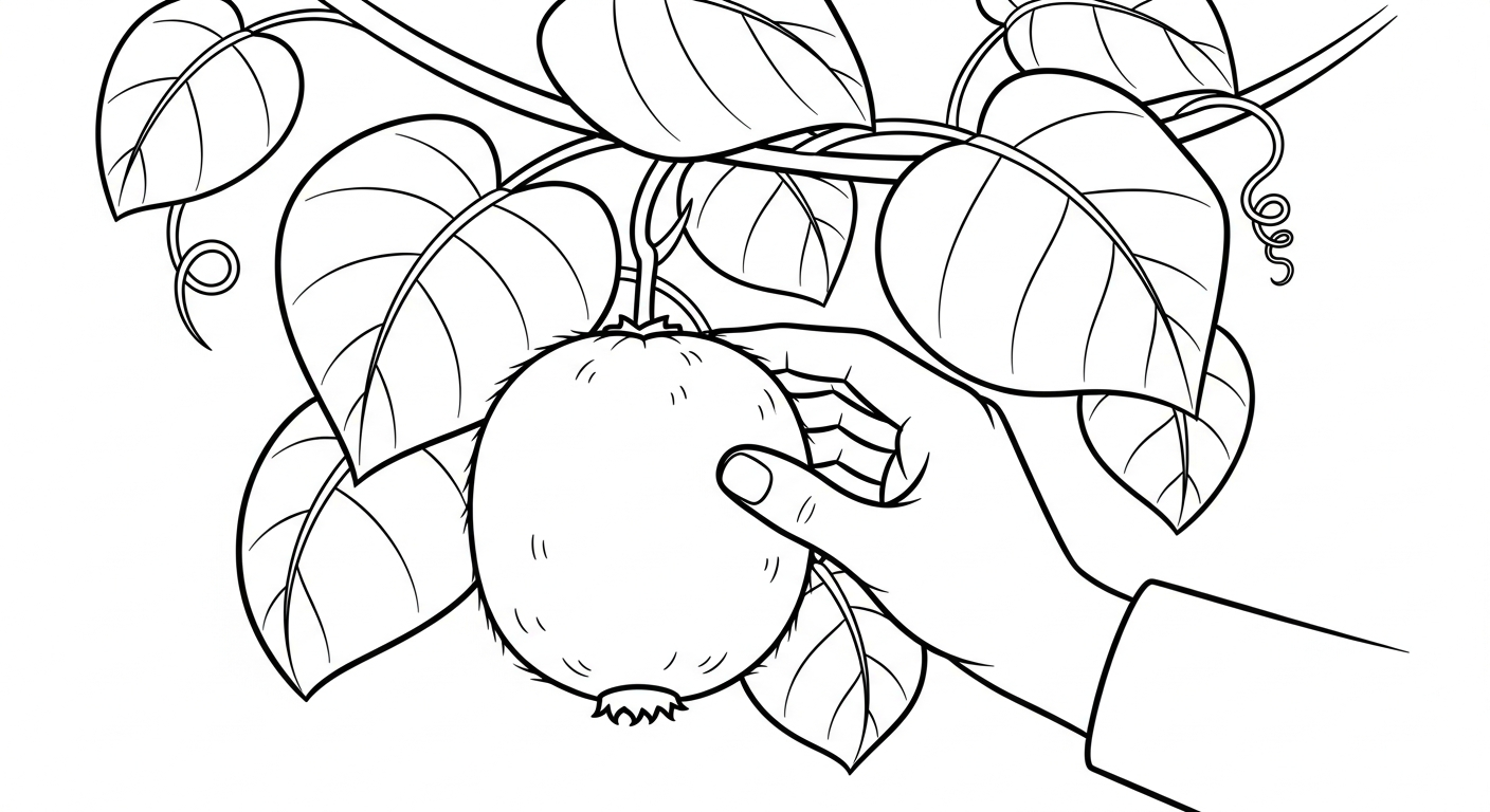 coloriage kiwi à imprimer pour enfant de 9 ans
