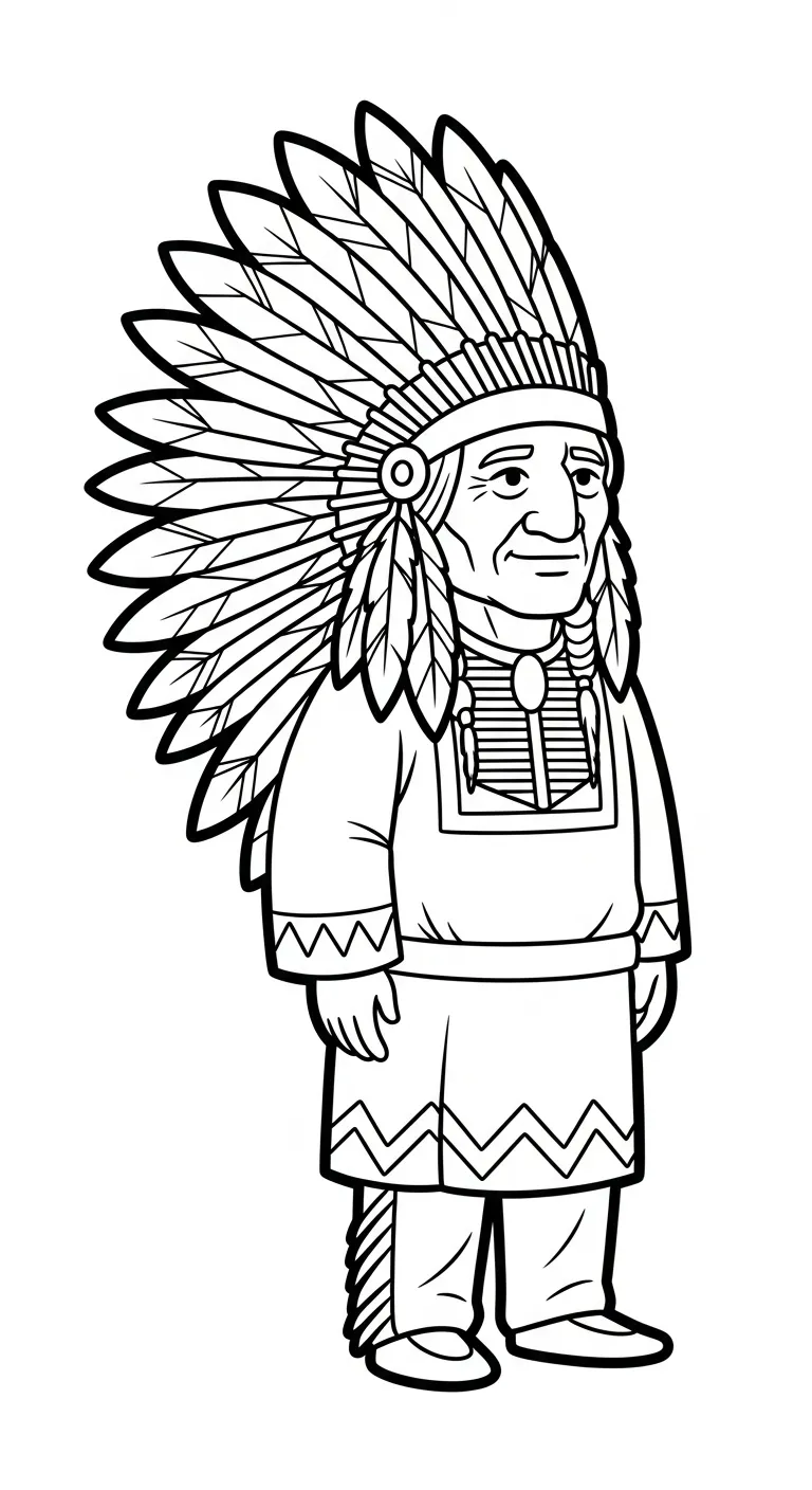 coloriage Amérindiens pour primaire