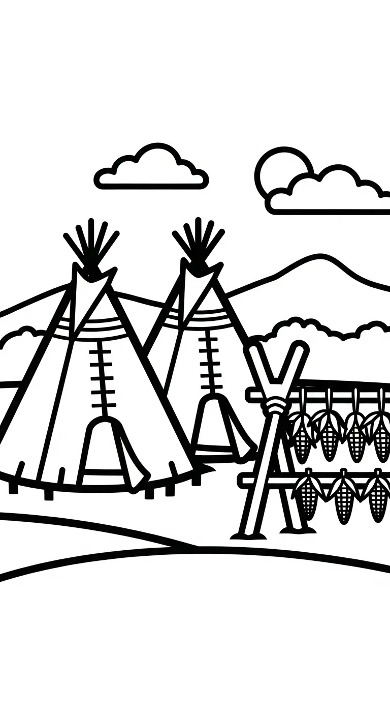 coloriage Amérindiens a dessiner en ligne