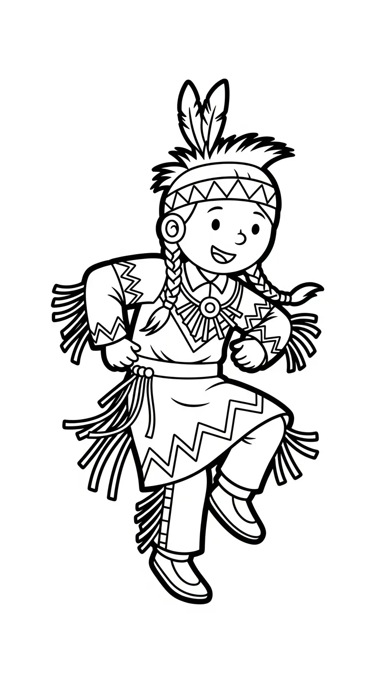 coloriage Amérindiens à imprimer pour enfant de 9 ans