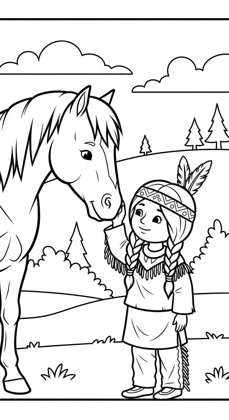 coloriage Amérindiens à imprimer pdf