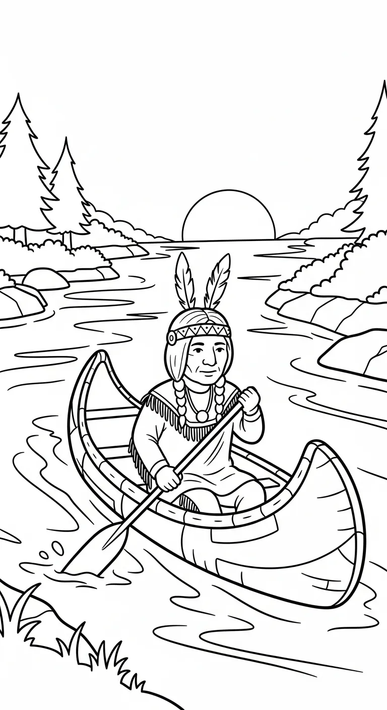 coloriage Amérindiens et dessins