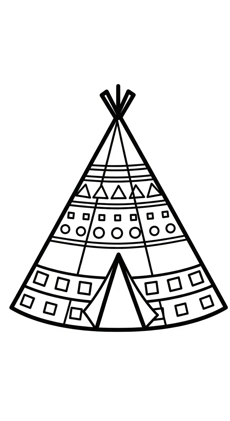 coloriage Amérindiens à imprimer gratuitement pdf