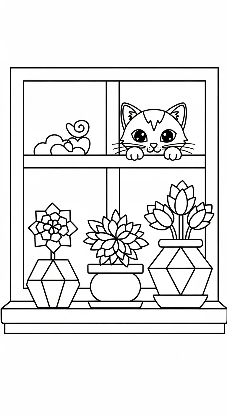 coloriage Chaton pour enfant de 7 ans