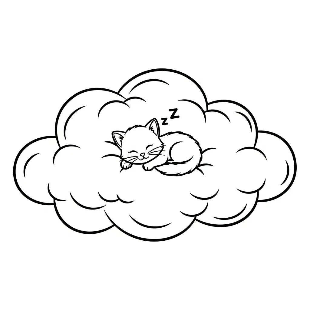 coloriage Chaton a imprimer pour enfant de 4 ans 1