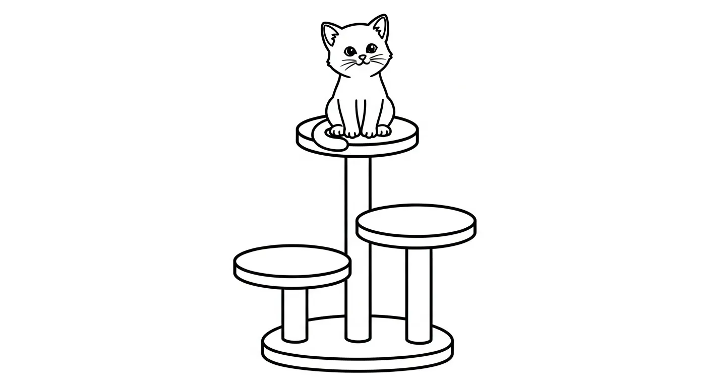 coloriage Chaton a imprimer pour enfant de 4 ans 2