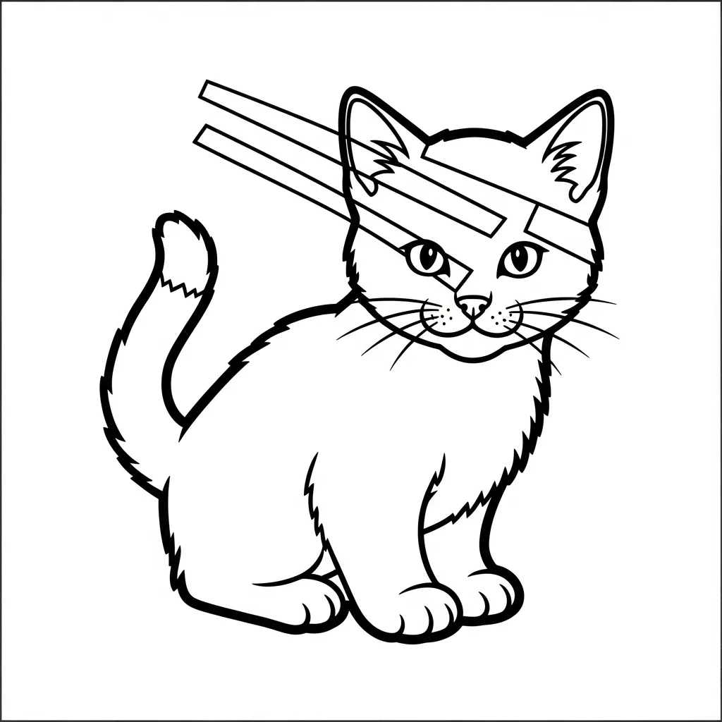 coloriage Chaton pour enfant de 2 ans
