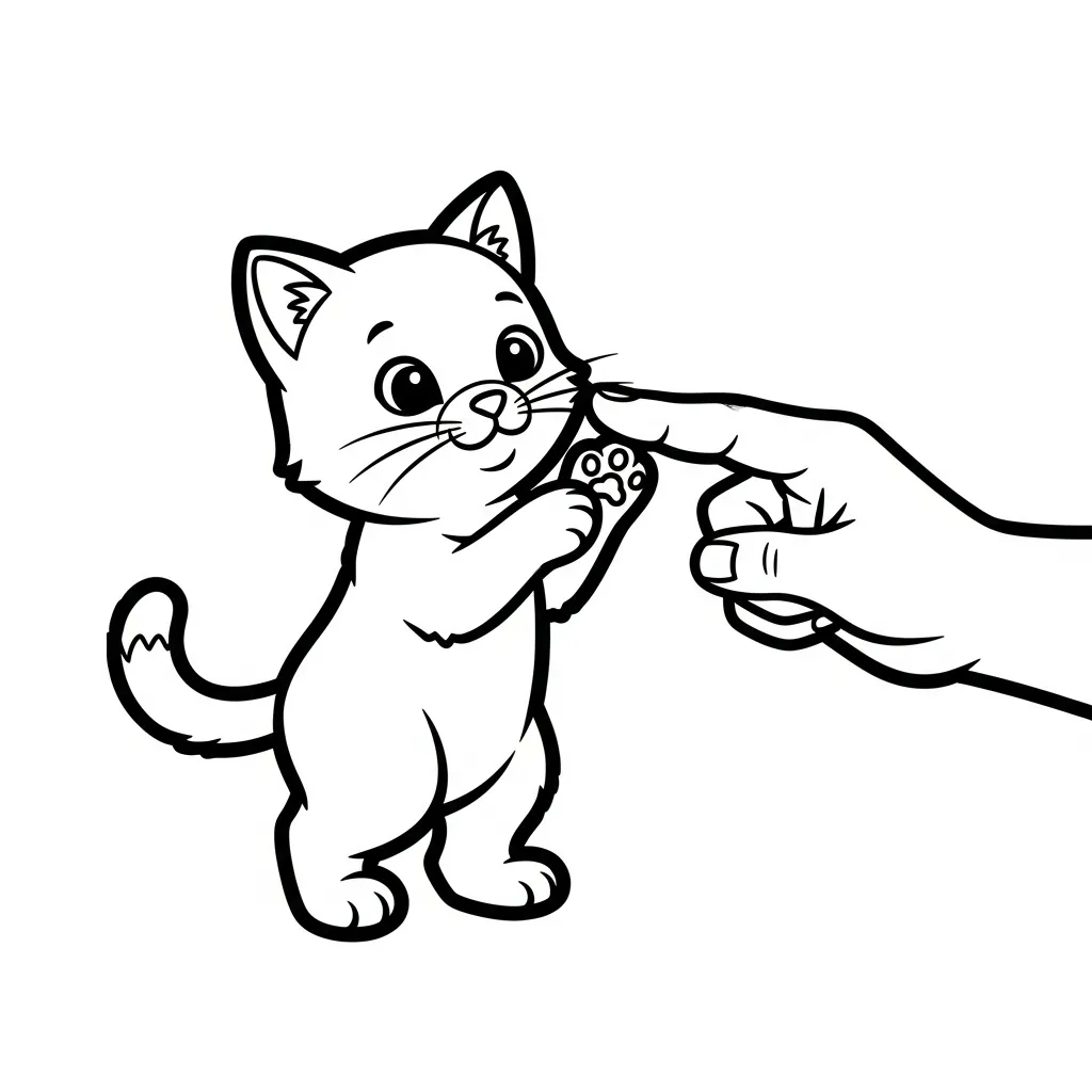 coloriage Chaton a imprimer pour enfant de 4 ans