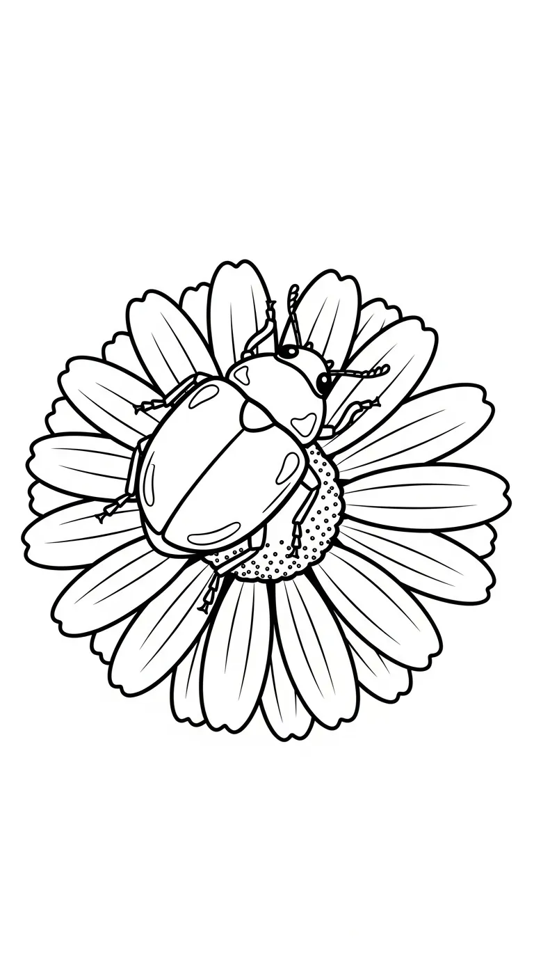coloriage Coleoptera pour enfant gratuit