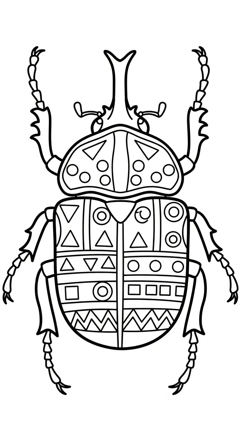 coloriage Coleoptera à imprimer pour enfant de 7 ans
