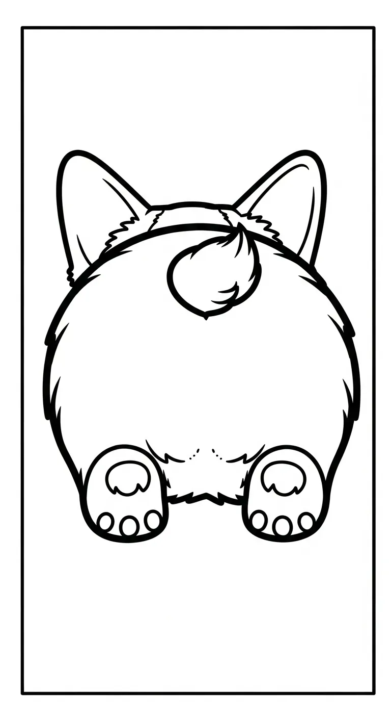 coloriage Corgi à imprimer