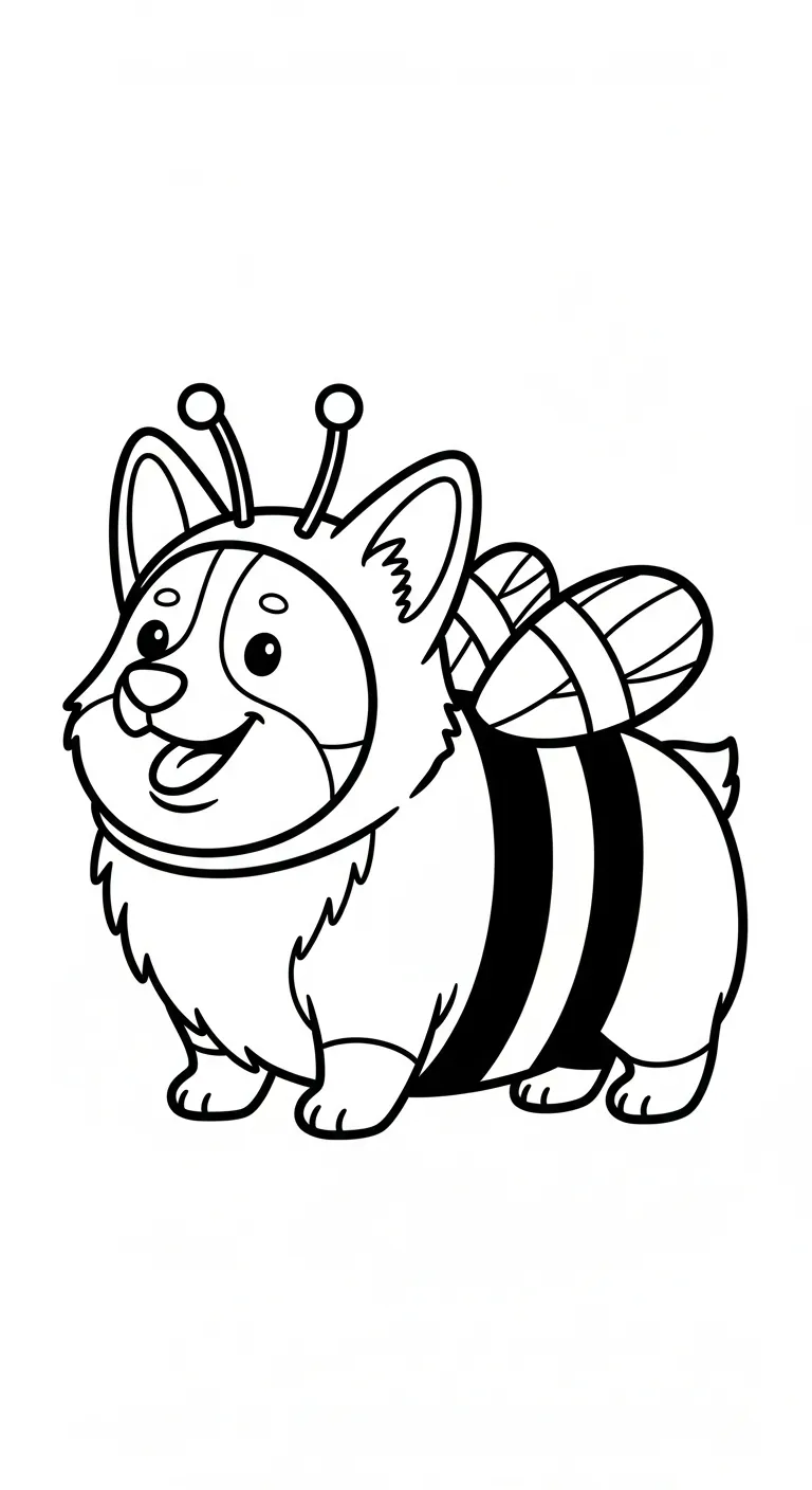 coloriage Corgi de pour enfants