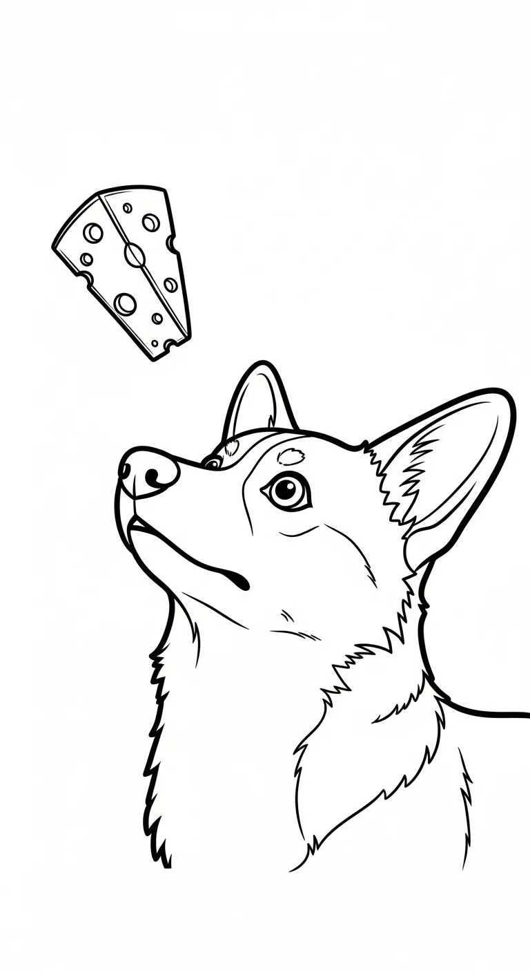 coloriage Corgi pour enfant de 7 ans