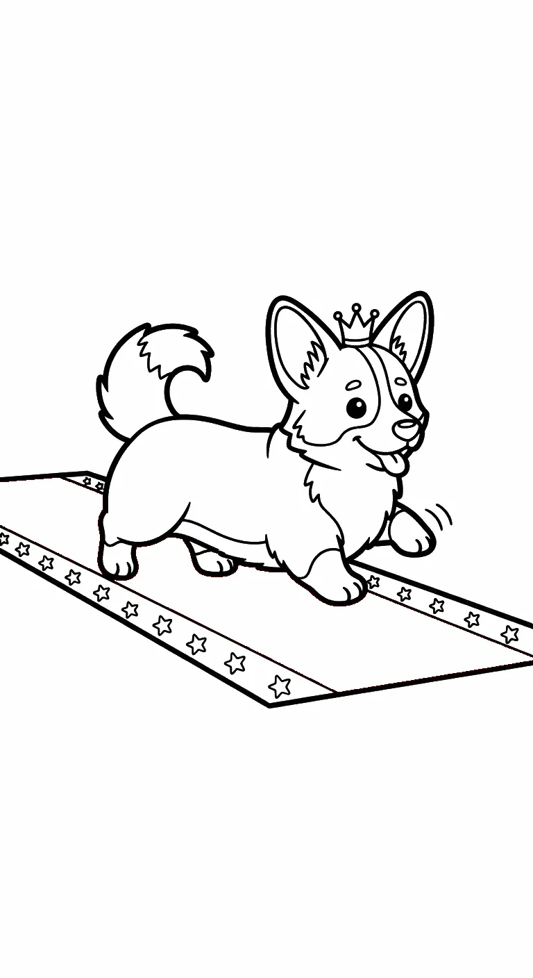 coloriage Corgi et decoupage